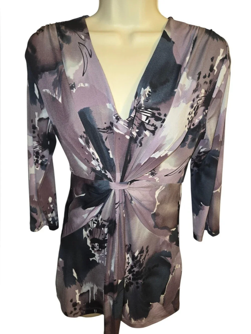 Slimpact Y2k Babydoll Purple 3/4sleeve Blouse, Small, Whimsy Fairy Office